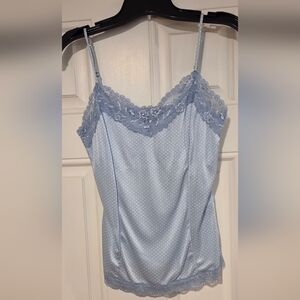 The Limited Sky Blue Lace Trim Chemise